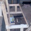 Wooden benches under construction